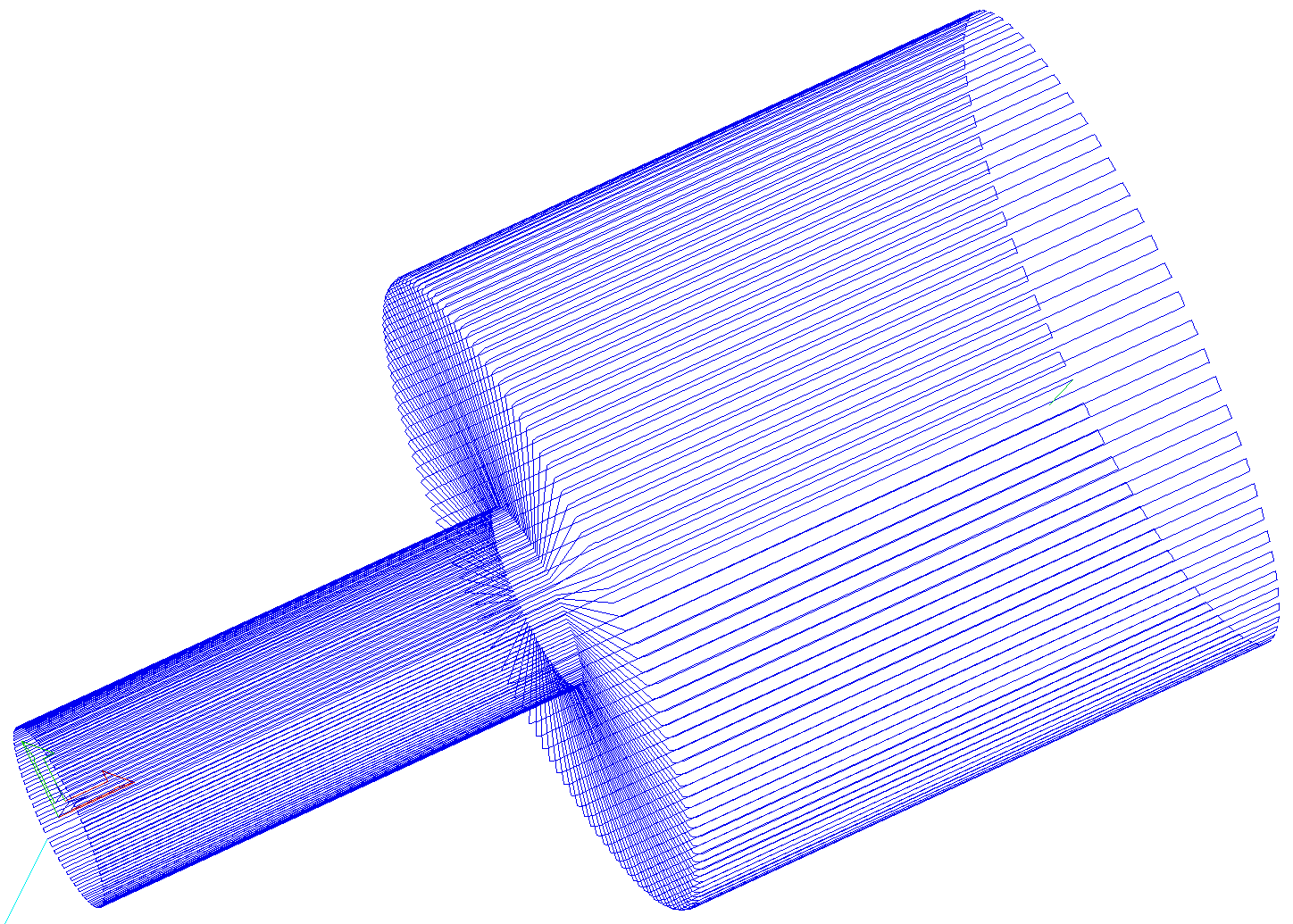 Raster toolpath with constant stepover is compressed in thinner part of model due to distortion